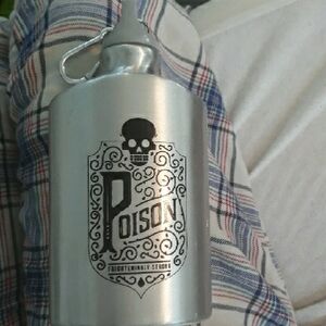 Silver Flask with Poison Design